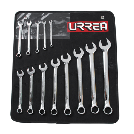 URREA Full polished 6-pt combination wrench set 13PC MM 1200DHM